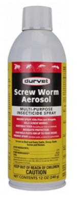 Screw Worm Aerosol, Multi-Purpose Insecticide Spray, 12oz