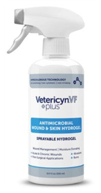 Vetericyn Plus VF (Veterinary Formula) Antimicrobial Wound and Skin Hydrogel Spray, 16.9oz
